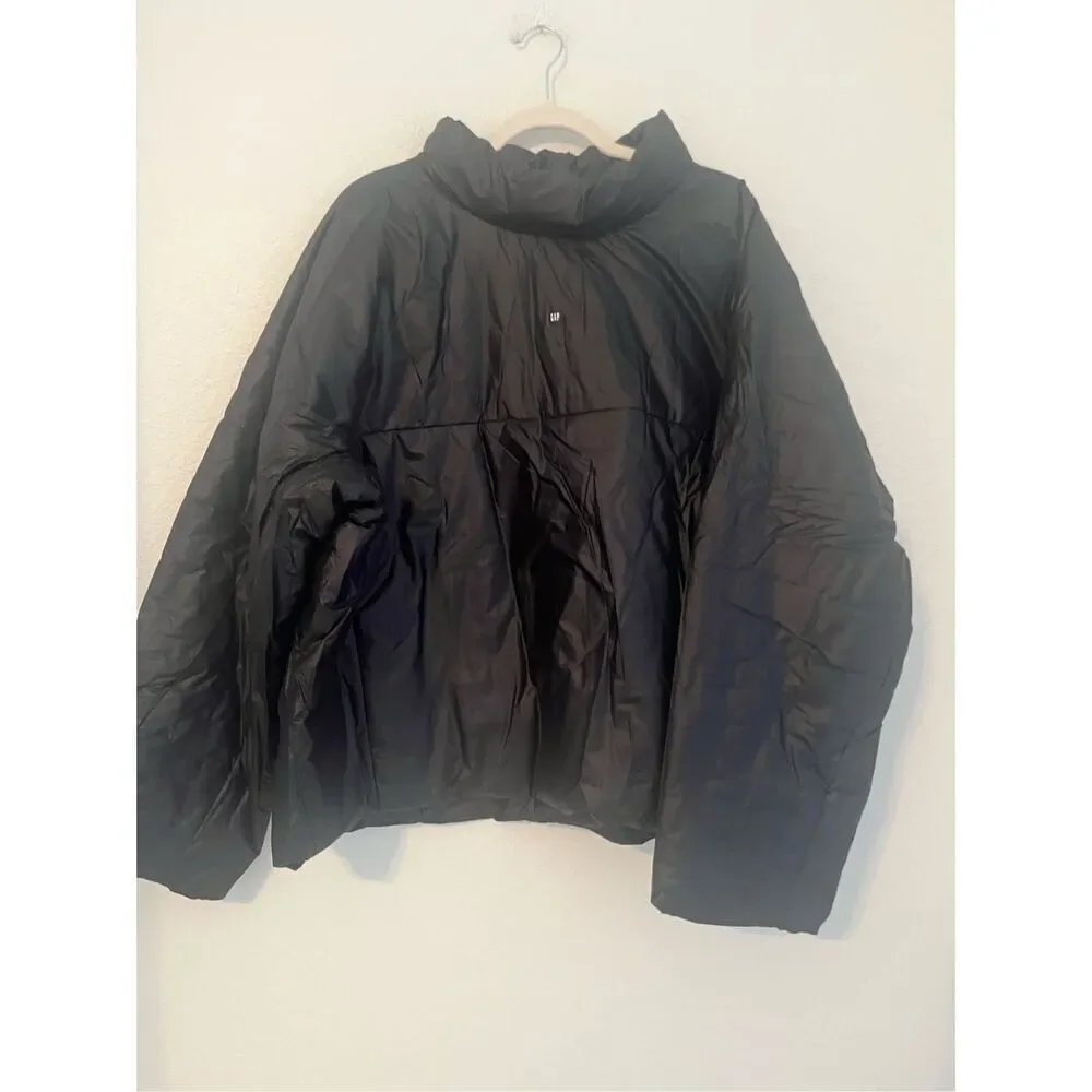 Yeezy Gap Engineered By Balenciaga Mock Neck Pullover Puffer Black NEW